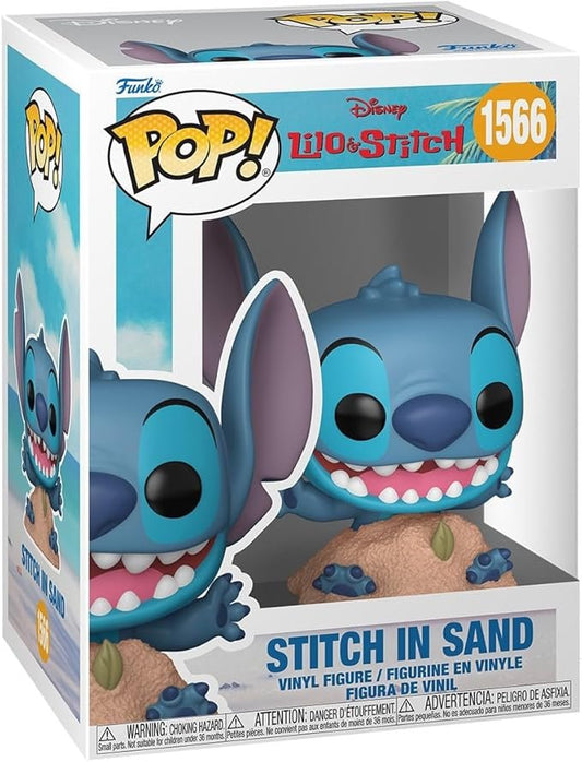 Funko Pop Disney: Lilo and Stitch - 1566 Stitch in Sand - Collectable Vinyl Figure - Olm collectibles