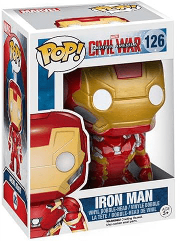 Funko POP Marvel: Captain America 3: Civil War Action Figure - 126 Iron Man, Multi - Colored, Standard - Olm collectibles