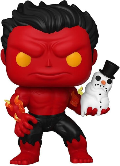 Funko POP! Marvel: Holiday – 1439 Red Hulk - Marvel Comics - Collectable Vinyl Figure - Olm collectibles