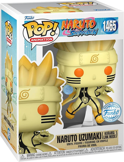 Funko Pop! Naruto Shippuden: 1465 Naruto Uzumaki Kurama Link Mode Special Edition Multicolor Exclusive - Olm collectibles