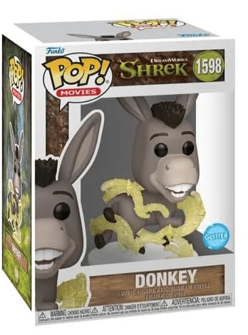 Funko Pop Shrek + Protector: 1598 Donkey - DreamWorks 30th Anniversary Pop! Movies Vinyl Figure - Olm collectibles