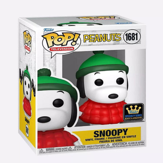 Funko Specialty Series 1681 Snoopy in Red Coat + Pop Protector: Peanuts Charlie Brown Pop! TV Animation Vinyl Figure - Olm collectibles