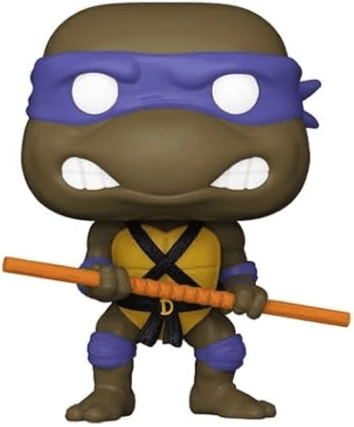 Funko TMNT 1554 Donatello with Wooden Weapons + Pop Protector: Teenage Mutant Ninja Turtles Cartoon Pop TV Vinyl Figure - Olm collectibles