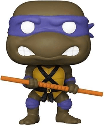 Funko TMNT with Wooden Weapons + Pop Protector: 1554 Donatello - Teenage Mutant Ninja Turtles Cartoon Pop TV Vinyl Figure - Olm collectibles
