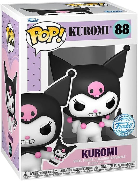 Hello Kitty: 88 Kuromi with Phone Exclusive Vinyl Figure Collectibles Bundle with Compatible Funko Pop - Olm collectibles