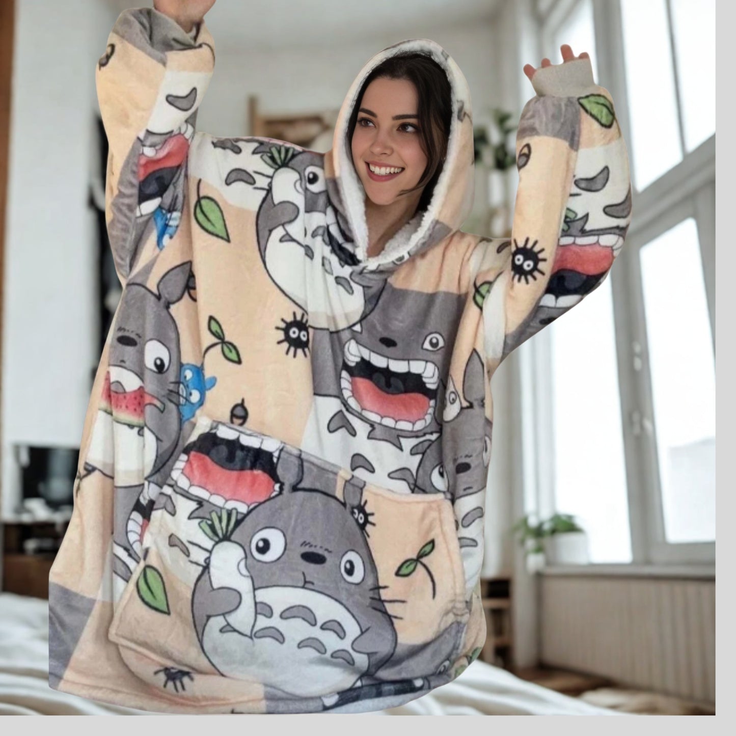 My Neighbor Totoro Wearable Blanket Hoodie for Kids & Adults | OLM Toys