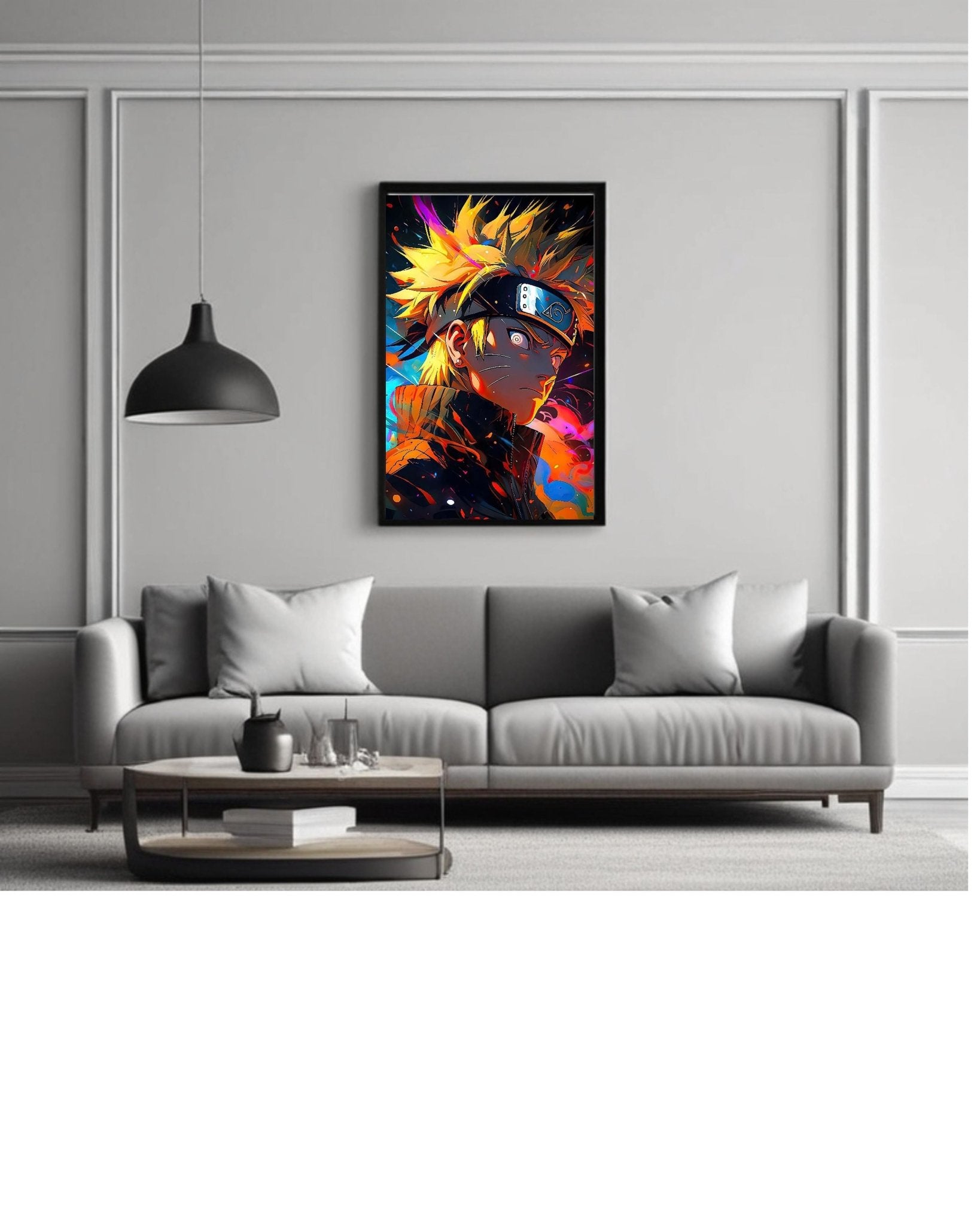 Naruto Uzumaki anime Poster 12x16 Inch, Glossy Shine framed - Olm collectibles
