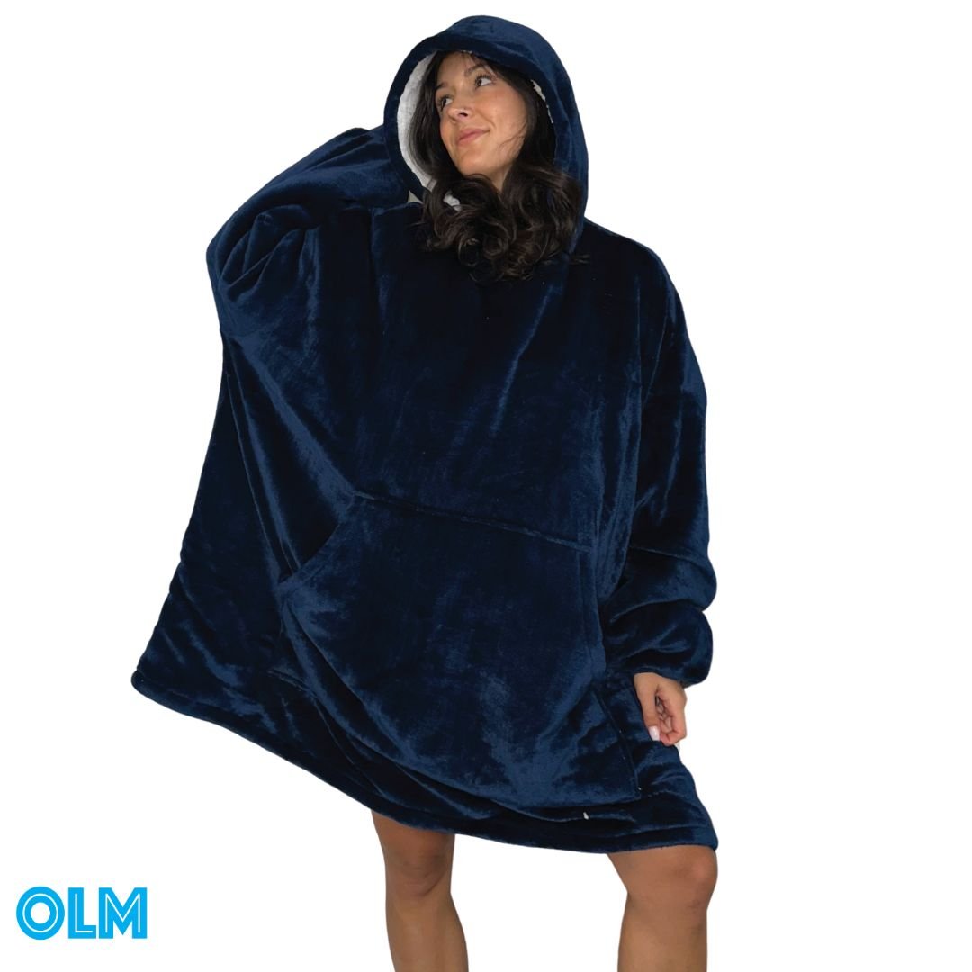 Original Oversized Microfiber & Sherpa Wearable Blanket Hoodie various come in unisex adults and kids sizes - Olm collectibles