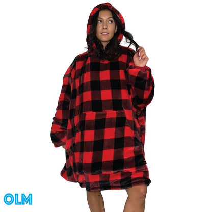 Original Oversized Microfiber & Sherpa Wearable Blanket Hoodie various come in unisex adults and kids sizes - Olm collectibles