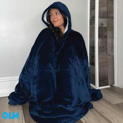 Original Oversized Microfiber & Sherpa Wearable Blanket Hoodie various come in unisex adults and kids sizes - Olm collectibles