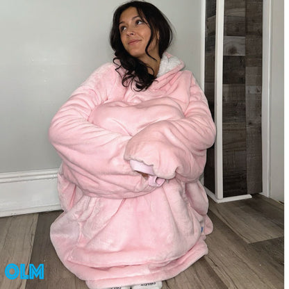 Original Oversized Microfiber & Sherpa Wearable Blanket Hoodie various come in unisex adults and kids sizes - Olm collectibles
