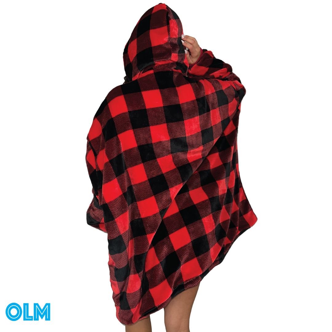 Original Oversized Microfiber & Sherpa Wearable Blanket Hoodie various come in unisex adults and kids sizes - Olm collectibles