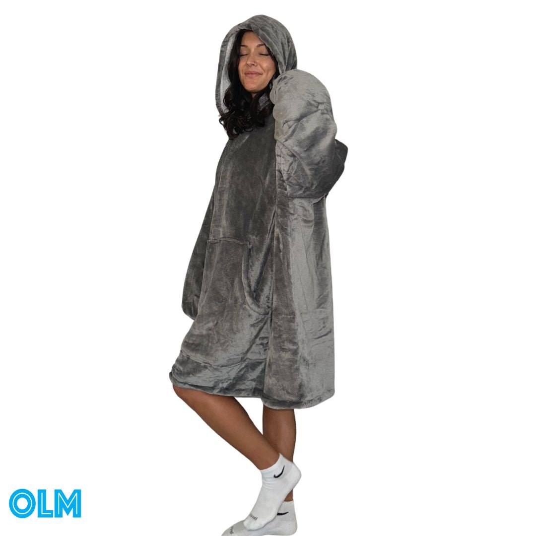 Original Oversized Microfiber & Sherpa Wearable Blanket Hoodie various come in unisex adults and kids sizes - Olm collectibles
