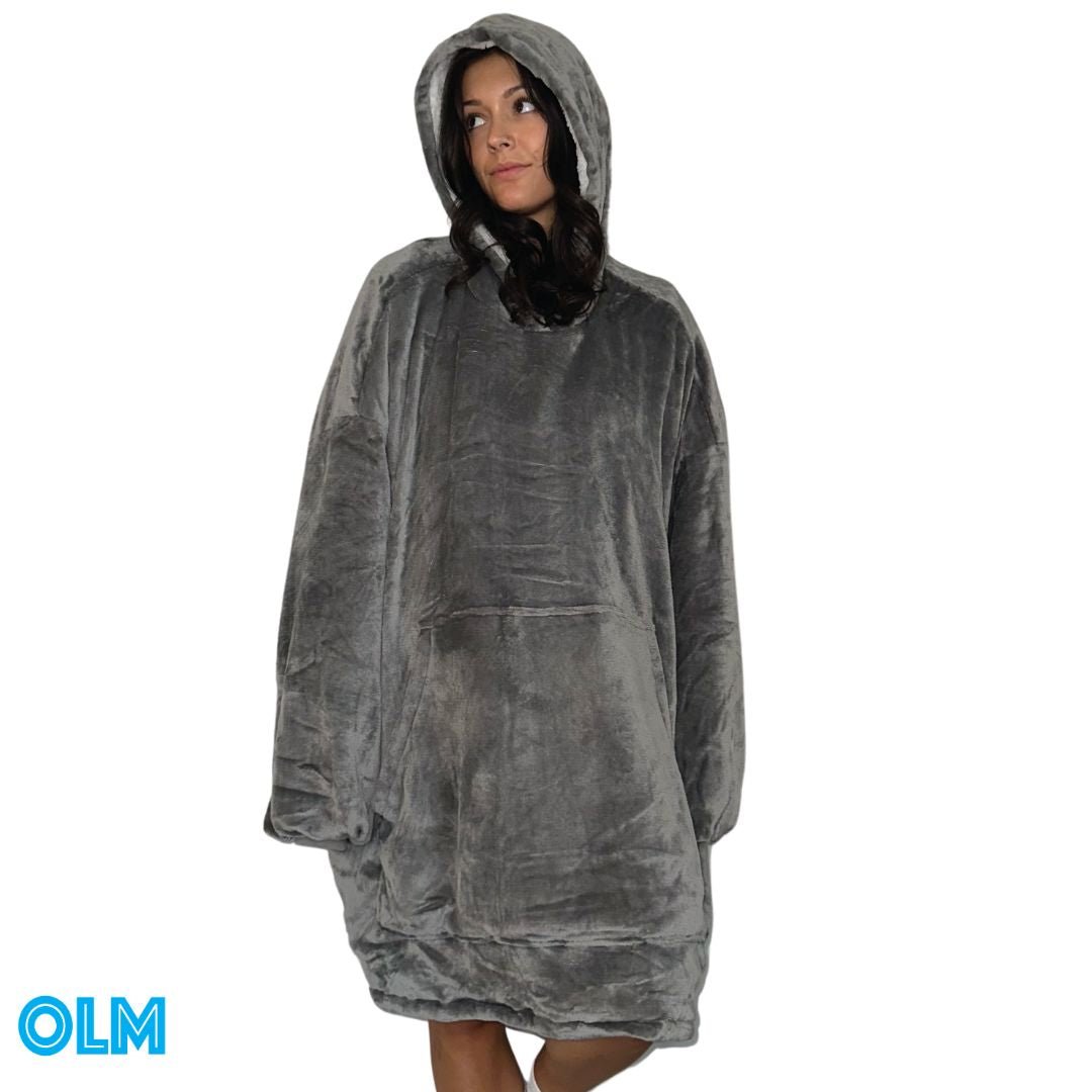 Original Oversized Microfiber & Sherpa Wearable Blanket Hoodie various come in unisex adults and kids sizes - Olm collectibles