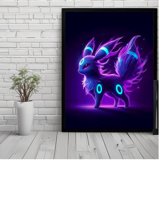 Pokémon,umbreon Anime , Poster - 12x16 Inch, Glossy Shine - Olm collectibles