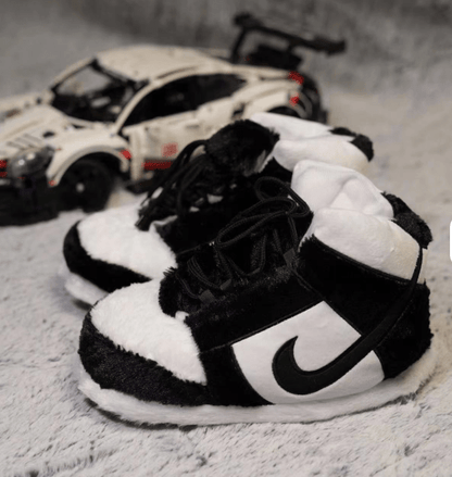 Sneaker Slippers Black and white panda Jordan 1 unisex for adults&kids - Olm collectibles