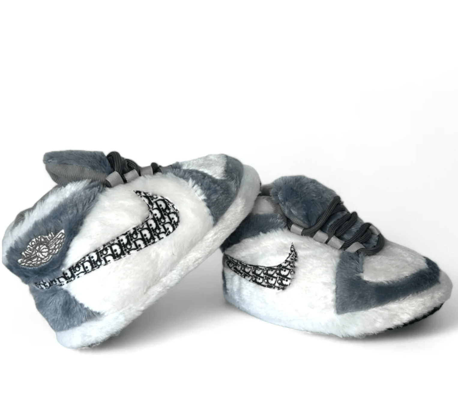 Sneaker Slippers Gray Jordan 1 Dior - Olm collectibles
