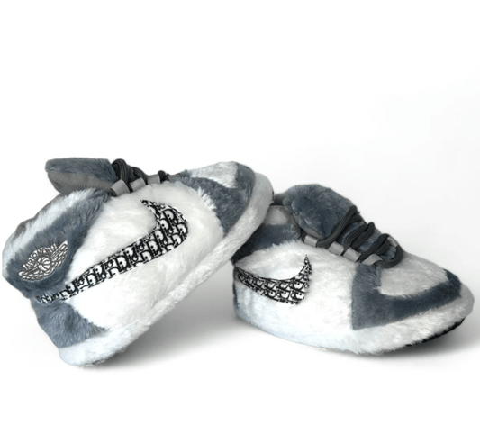 Sneaker Slippers Gray Jordan 1 Dior - Olm collectibles