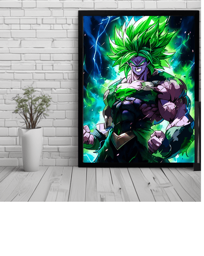 The Legend Broly, Dragon Ball - Anime Poster (12x16 Inch, Glossy Shine, Framed - Olm collectibles
