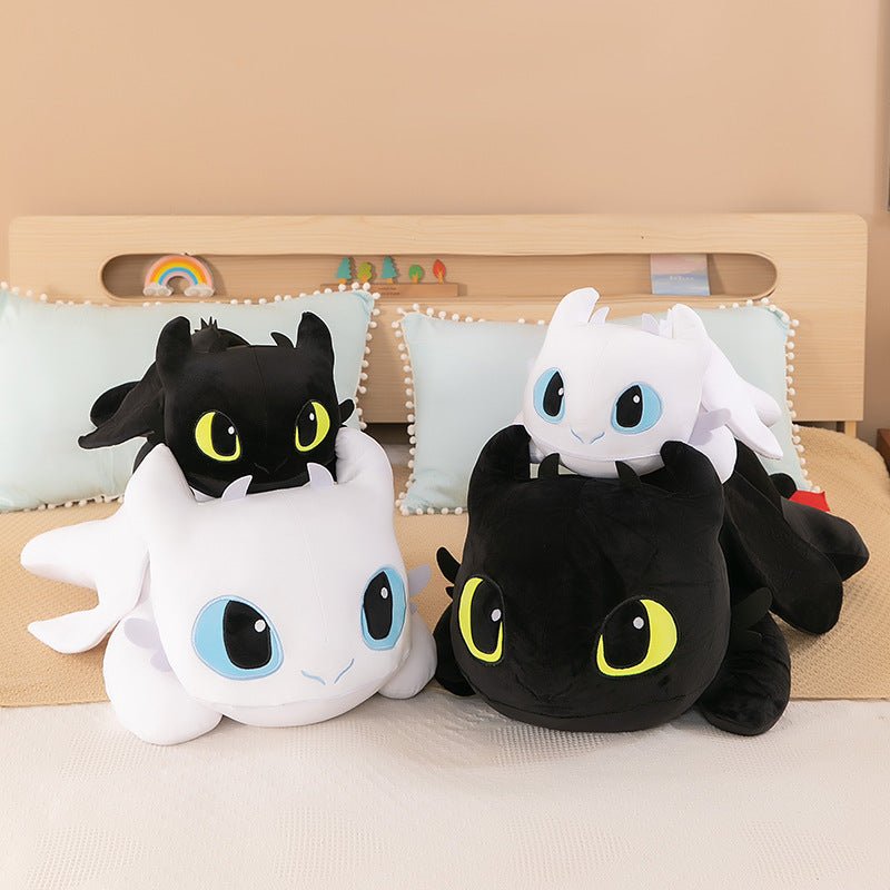 Toothless & Light Fury Plush Dragons – 10" & 20" Stuffed Animal Toys - Olm collectibles