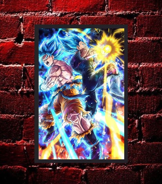 vegtta,dragon ball , Anime Poster , 12x16 Inch, Glossy Shine - Olm collectibles