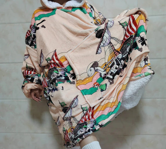 Embrace Comfort in Style with the Strawhat Blanket Hoodie - OLMCOL